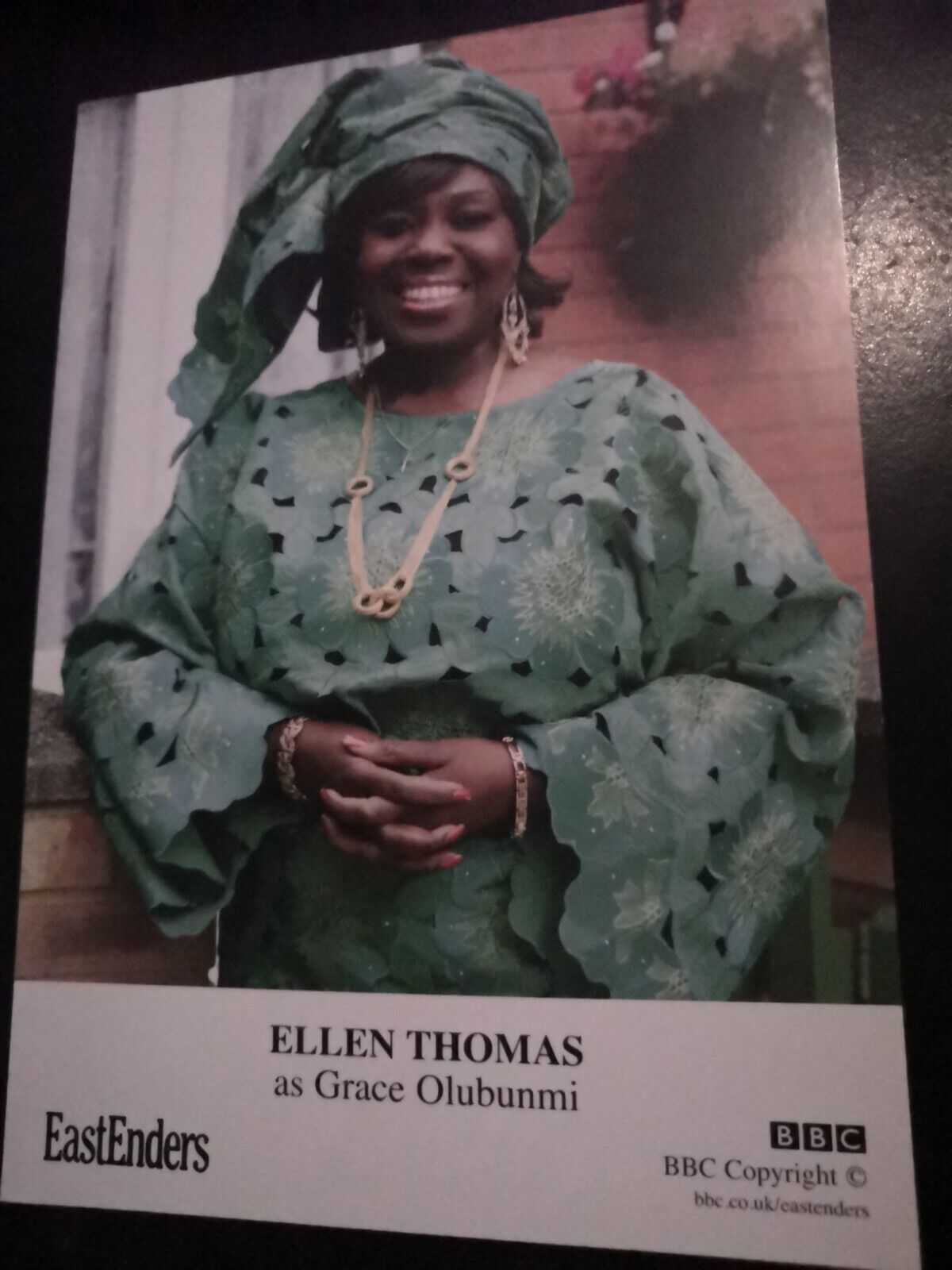 EASTENDERS UNSIGNED CAST CARD OF ELLEN THOMAS