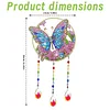 Butterfly DIY Diamond Painting Wind Chimes Crystal Window Suncatcher Craft Set Birthday Gifts Home Garden Decor