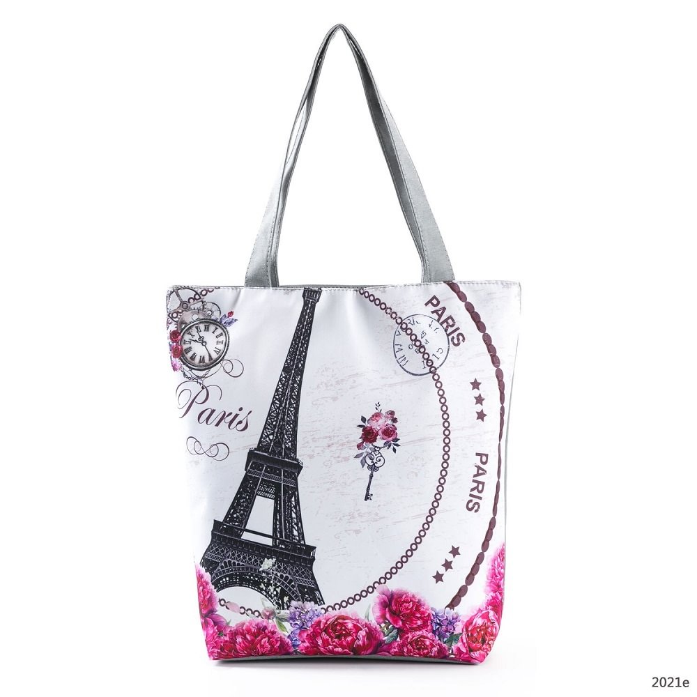 Zipped Tote Bag - Flower building