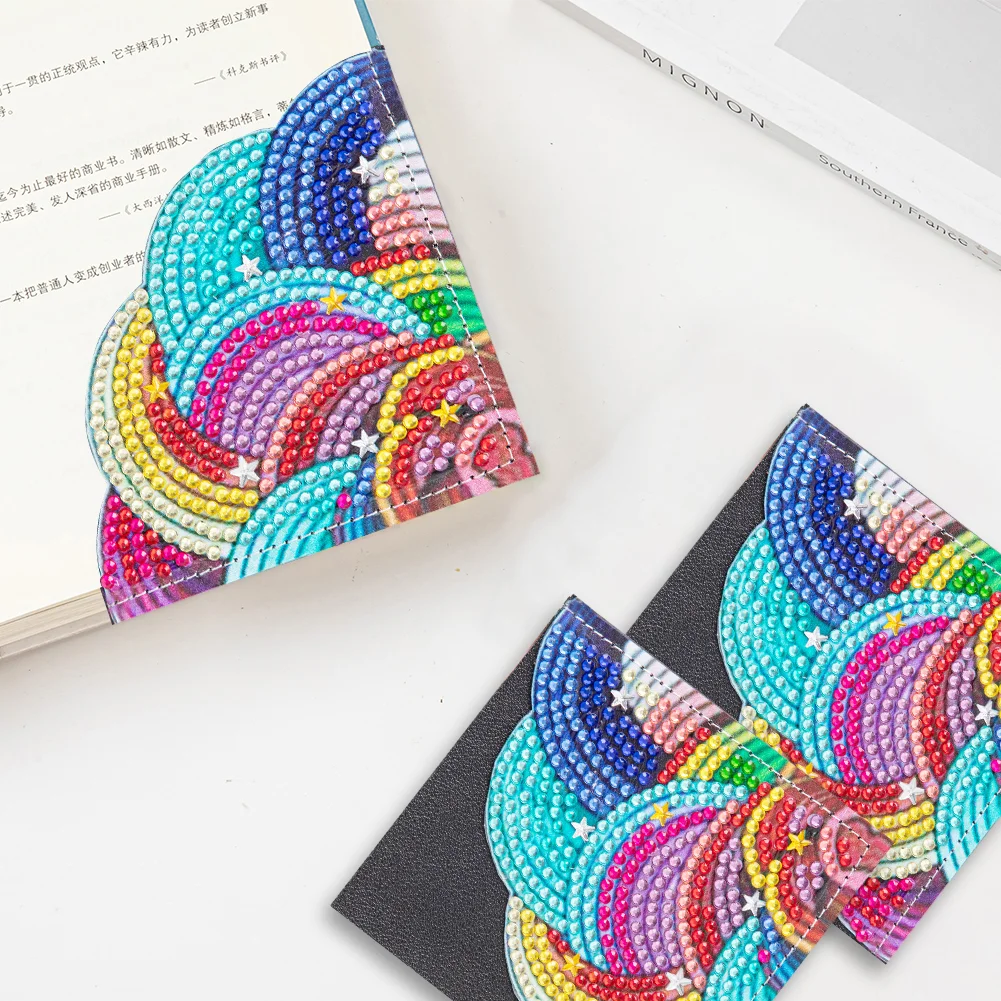 DIY Mandala Page Book Marks Handmade 5D Triangle for Beginner Adults Kids