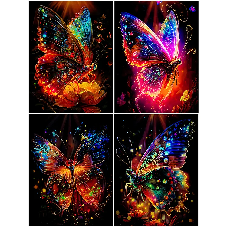 Stitch and Butterfly - Full Round - Diamond Painting (30*30cm)