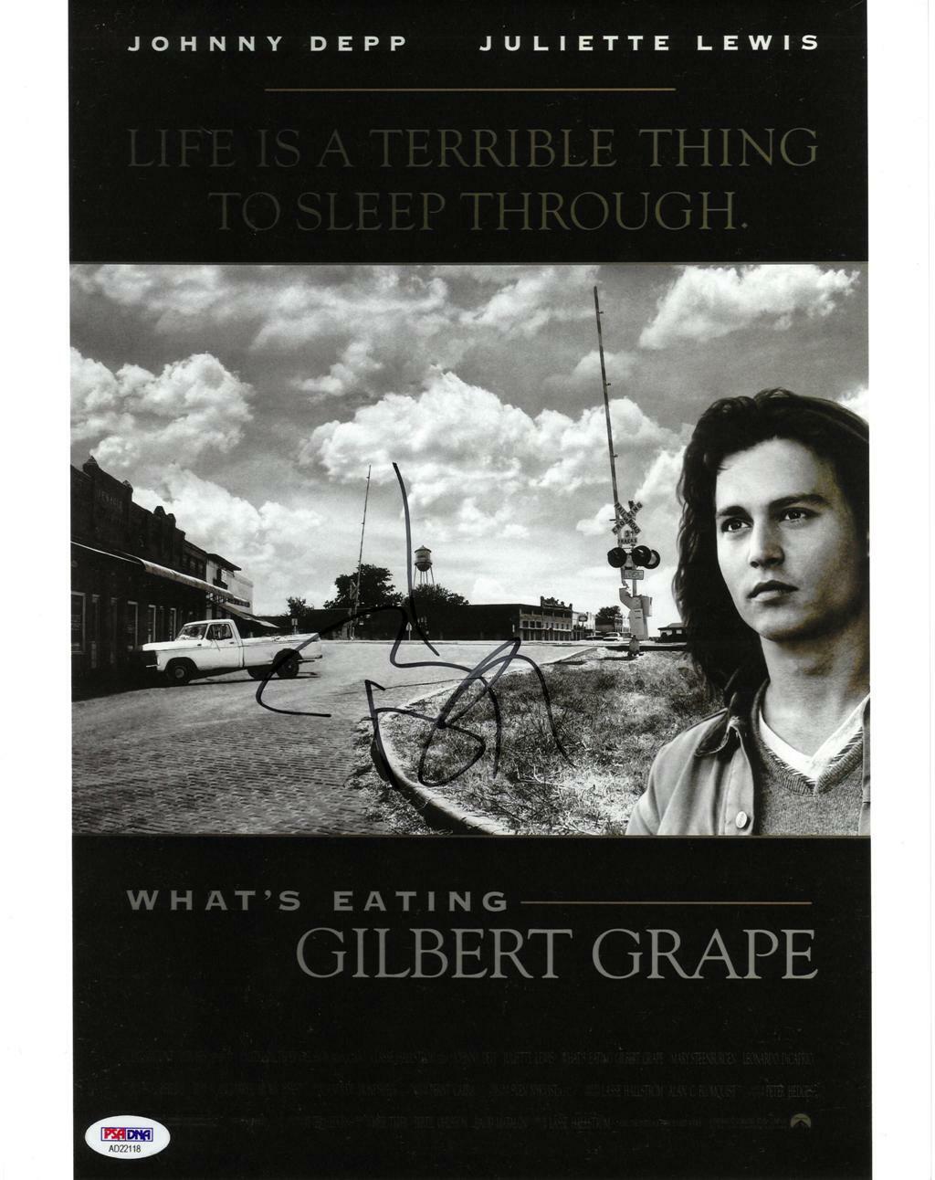 Johnny Depp Signed Whats Eating Gilbert Grape Auto 11x14 Photo Poster painting PSA/DNA #AD22118