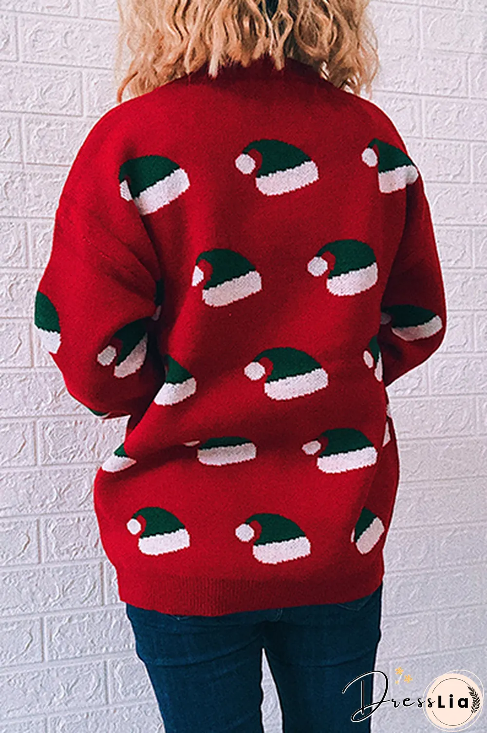 Casual Split Joint  Contrast O Neck Tops Sweater