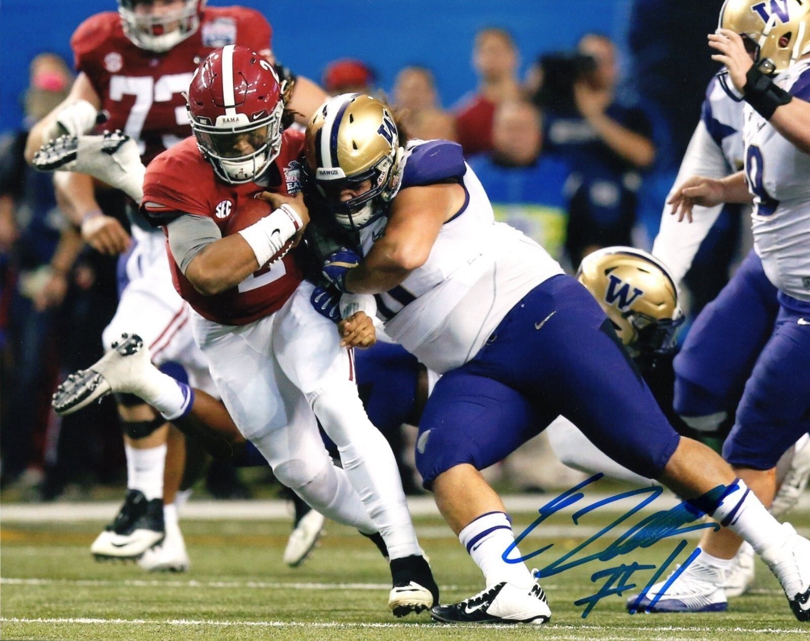 Elijah Qualls 8x10 Photo Poster painting #2 Autographed Signed AUTO UW Washington Huskies