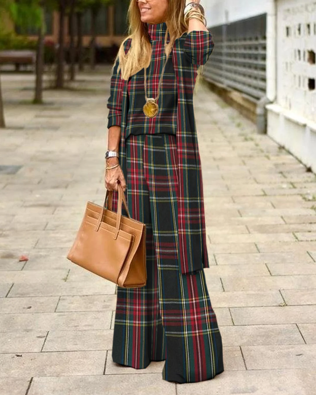 Herringbone Sweater Three-Piece Suit 4c08