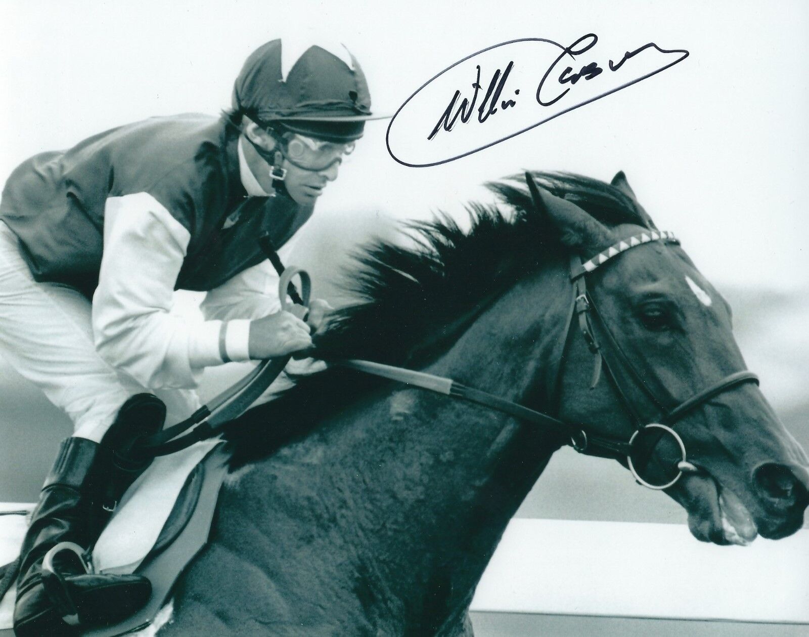 WILLIE CARSON SIGNED 8x10 Photo Poster painting - UACC & AFTAL RD HORSE RACING JOCKEY AUTOGRAPH