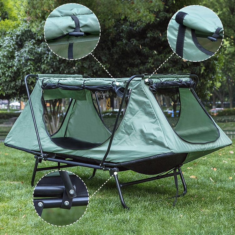 Folding Elevated Camping Tent Waterproof Multipurpose Floor Outdoor 1