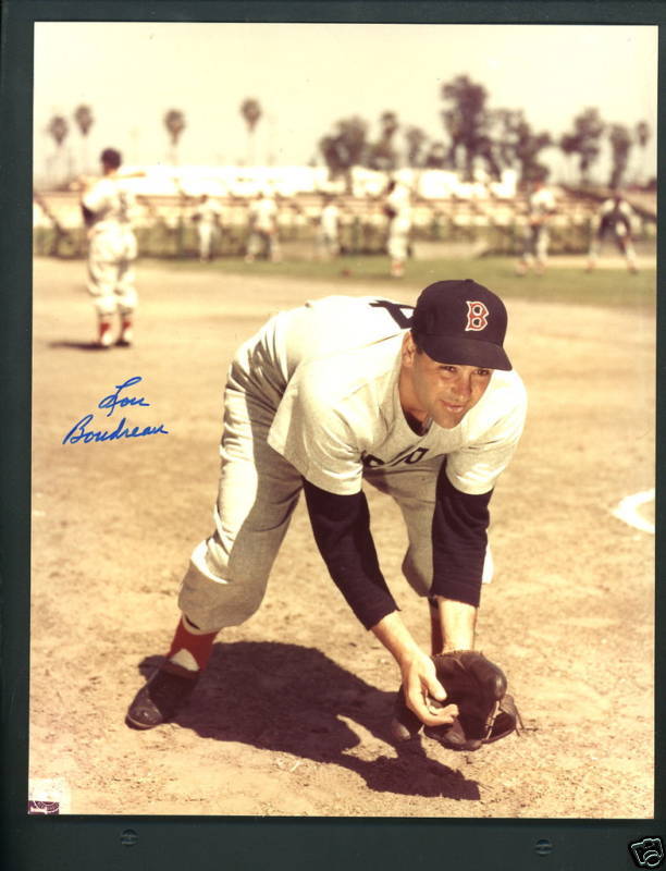 Lou Boudreau Signed Autographed 8X10 Photo Poster painting w/ JSA Authentication Boston Red Sox