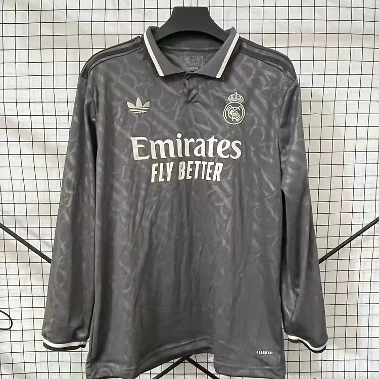2024/25 Real Madrid Second Away Long Sleeve Jersey