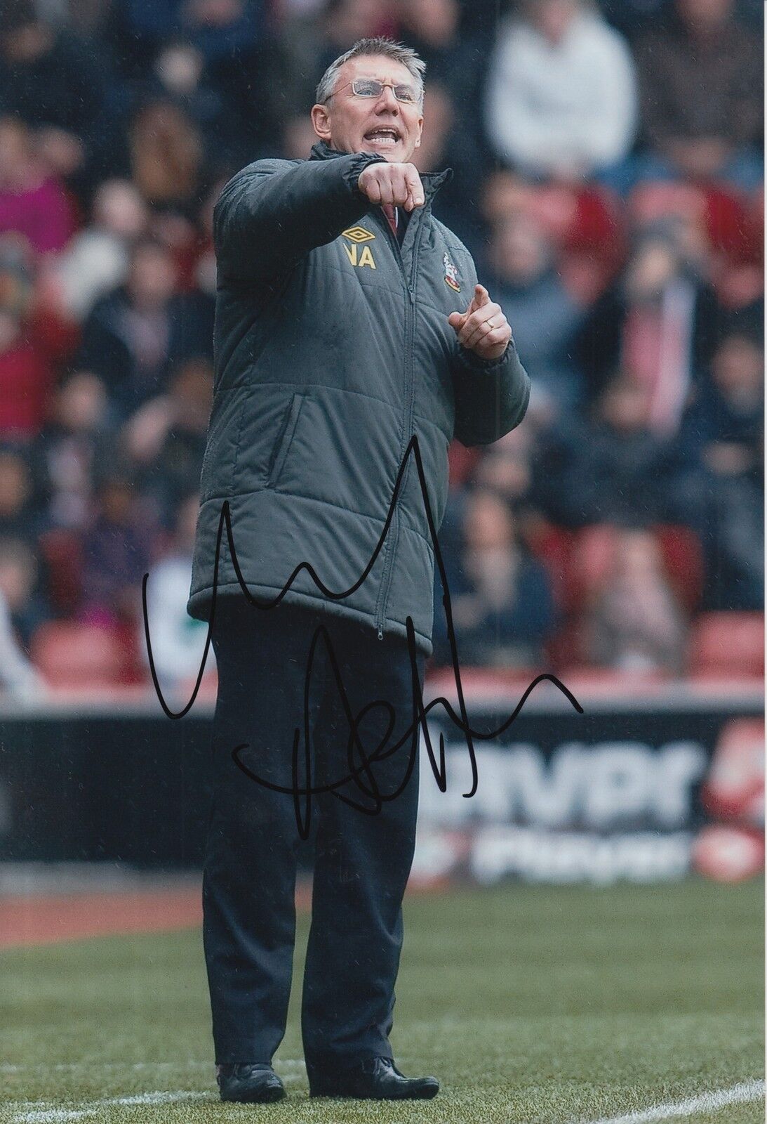 SOUTHAMPTON HAND SIGNED NIGEL ADKINS 12X8 Photo Poster painting.