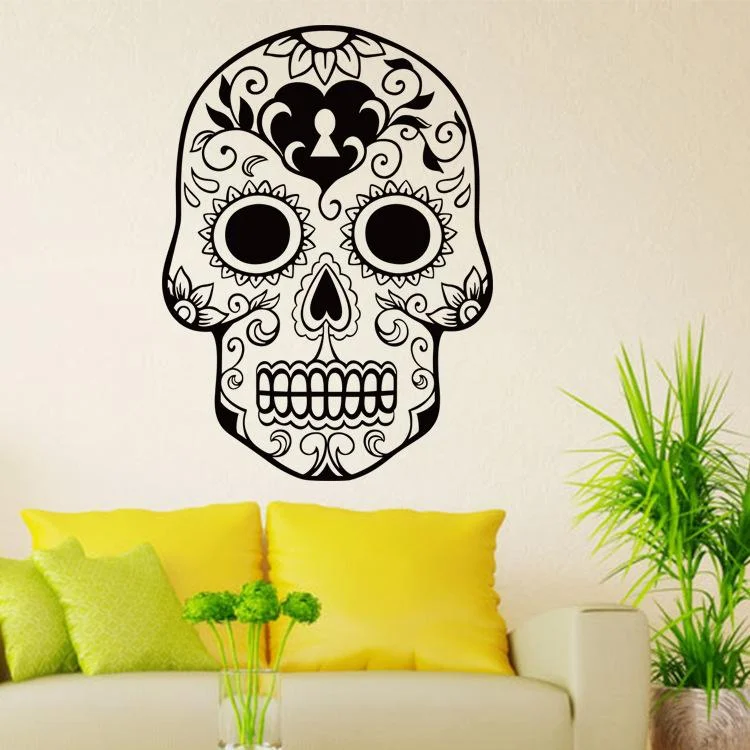 Halloween Sunflower Skull Wall Stickers 57×78cm