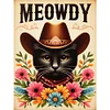 Diamond Painting -DIY Full Round Drill Cowboy Cat