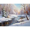 Diamond Painting-DIY Full Round Drill Snow Scene