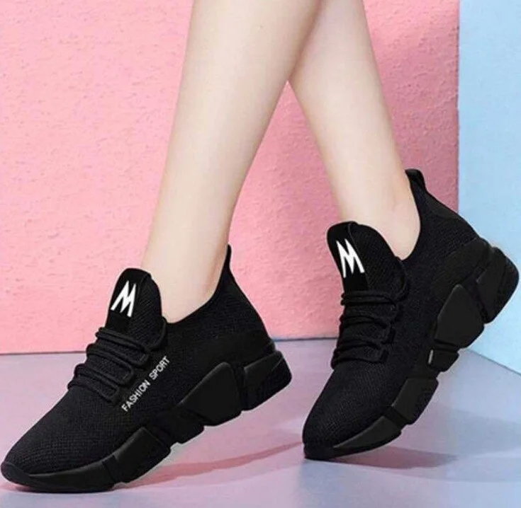 Women Platform Sneakers 2020 New Spring Fashion Women Casual Shoes Breathable Mesh Shoes Woman Black Sneakers Tenis Feminino