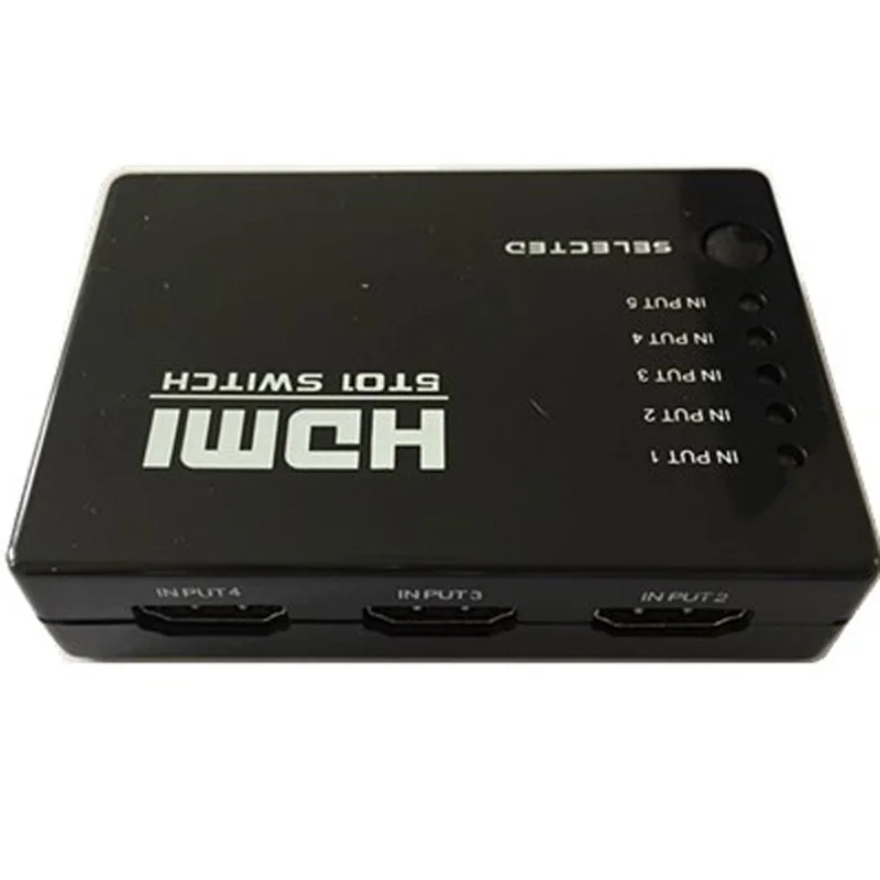 HDMI Switch 5 To 1 With IR Remote Control Supports Full HD 1080P 3D Mini HDMI Switcher 5*1
