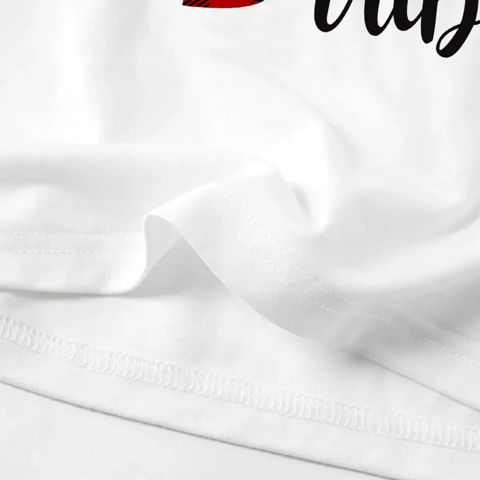 "Christmas With My Tribe"  Pattern White Long Sleeve with White&Red&Green Plaid Pants Family Matching Pajamas