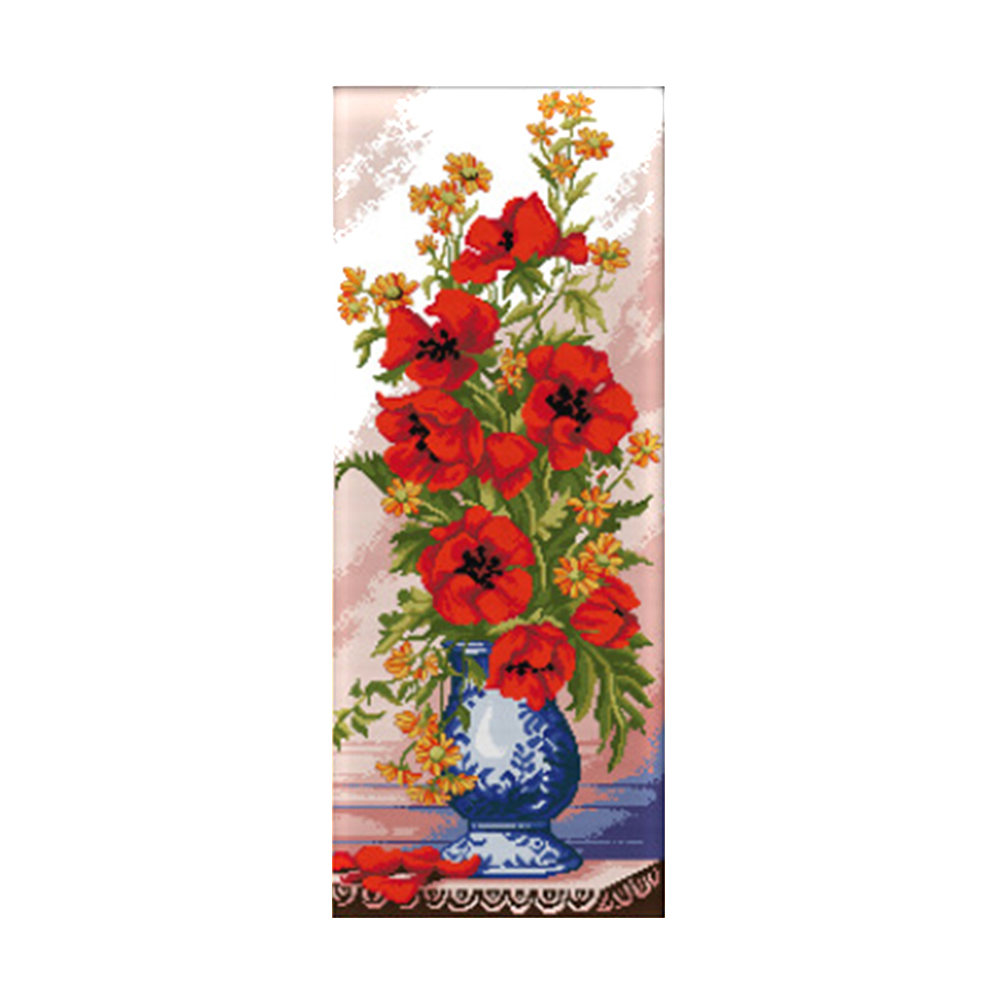 

Flower - 11CT Stamped Cross Stitch - 38*82CM, 501 Original