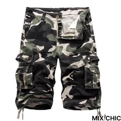 Men's Cargo Shorts Summer Camouflage Multi-Pocket Casual Shorts