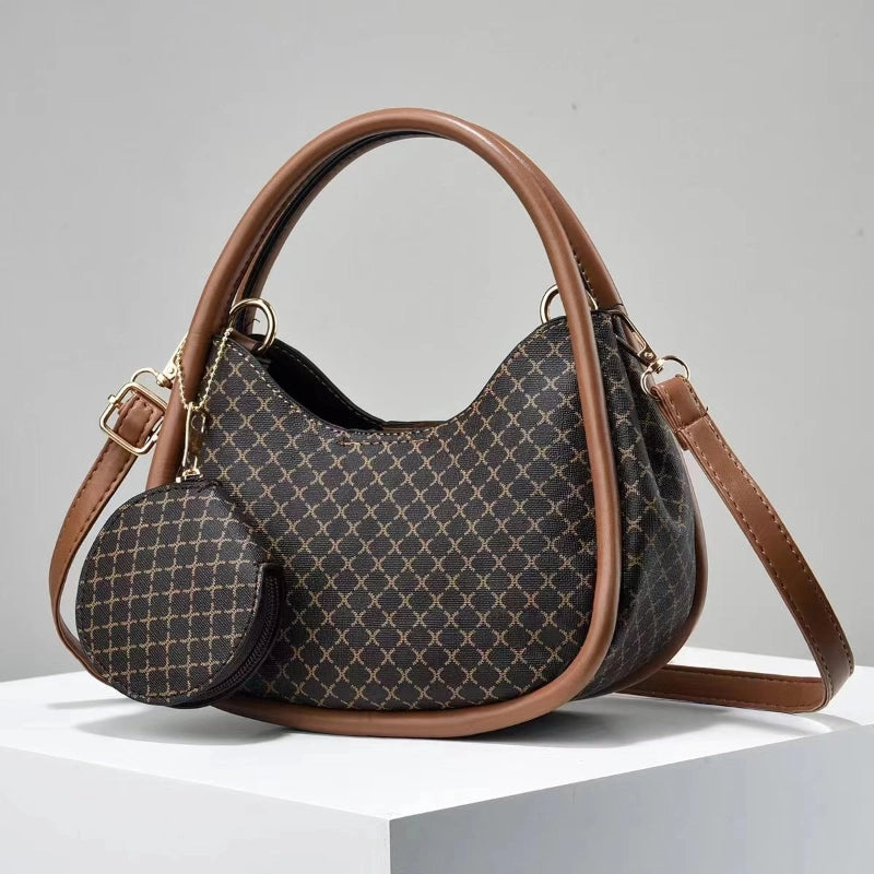 Women's Medium Pu Leather Printing Vintage Style Classic Style Square Zipper Underarm Bag