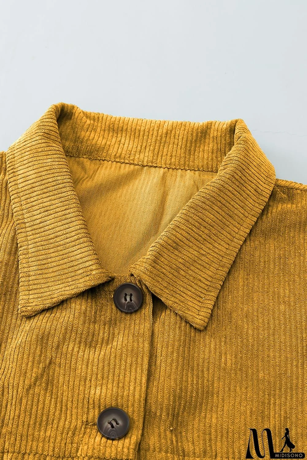 MidiSono - Fall Corduroy Shirt Coat