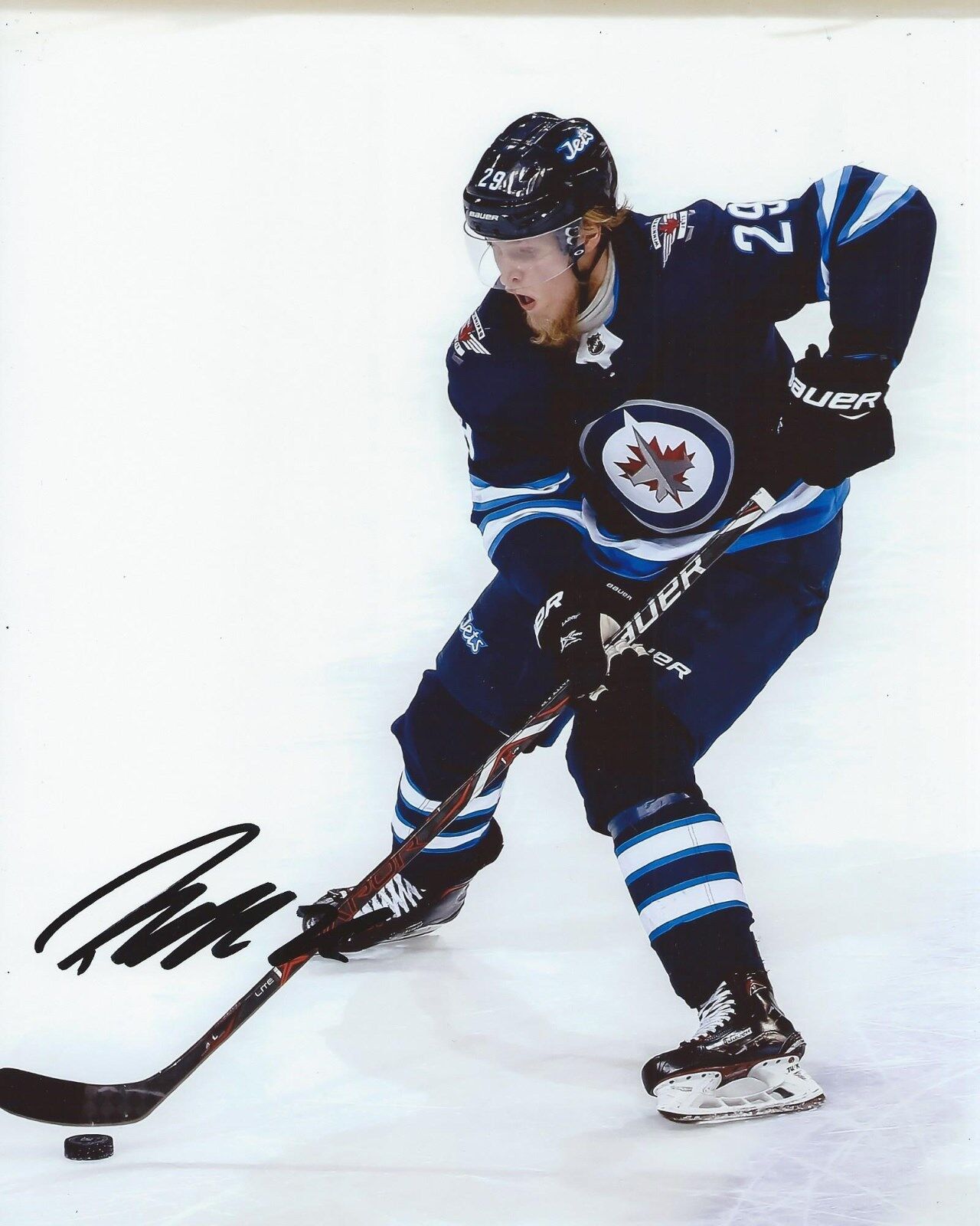 Patrik Laine Signed 8x10 Photo Poster painting Winnipeg Jets Autographed COA I