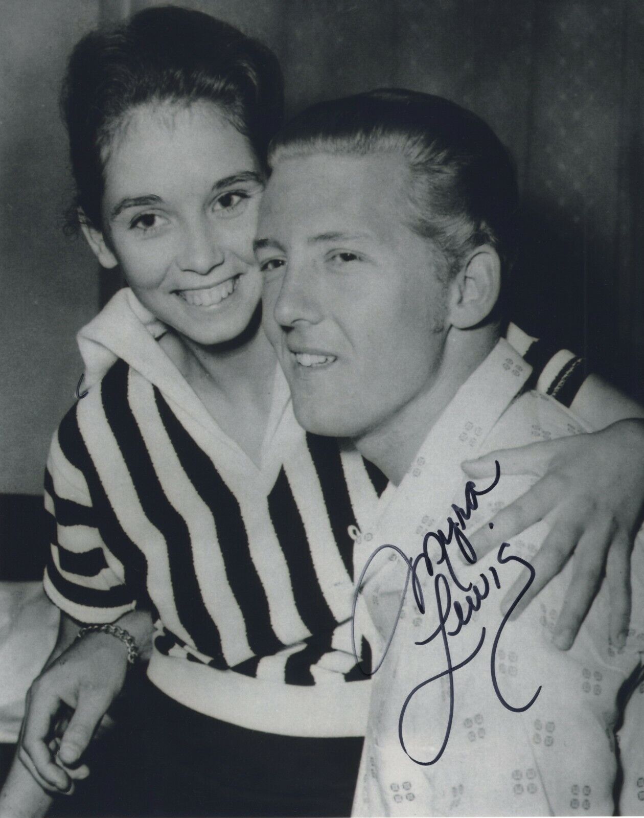 MYRA LEWIS SIGNED AUTOGRAPH 8X10 Photo Poster painting WITH JERRY LEE LEWIS #3