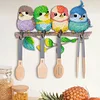 (US Only)Birds Wood 2D/Flat DIY Diamond Painting Art Hooks No Hole Punching Wall Decor