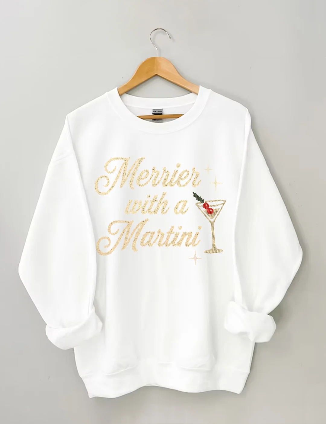 Merrier With A Martini Sweatshirt