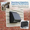 6/8 Inch Steel Hooded Wall Vent with Screen and Damper Wall Vent Cover Cap Exterior Air Exhaust for Kitchen HVAC Duct Dryer Vent