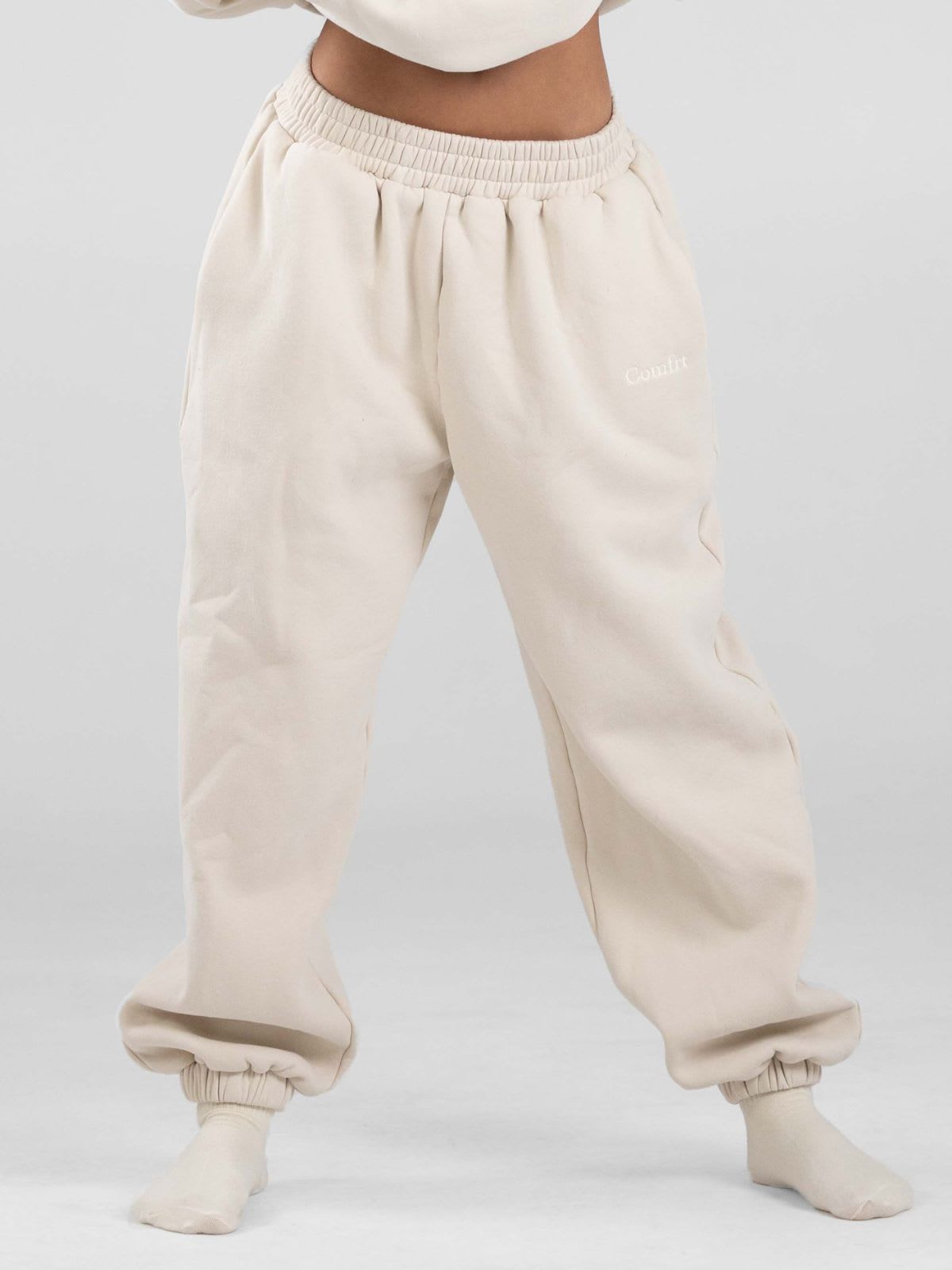 Comfrt&trade; Oversized Sweatpants &ndash; Cream Beige