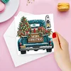 (US Only)6PCS DIY Diamond Art Greeting Cards Christmas Car Congratulations Cards