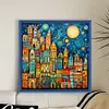 Colored Houses-14CT Stamped Cross Stitch 40*40cm/15.75*15.75in tapestrymarket
