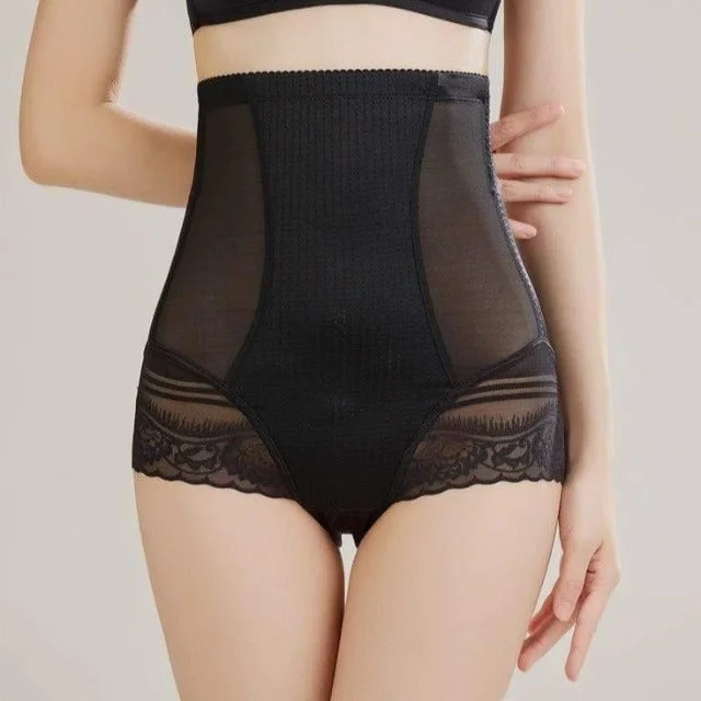 High-Waist Tummy Control Postpartum Lace Thigh Shaper Panty Radinnoo.com