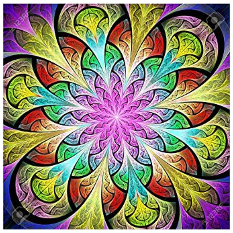 Gorgeous Flowers Round Full Drill Diamond Painting 30X30CM(Canvas) gbfke