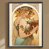 Diamond Painting -DIY Round Drill Mucha Girl
