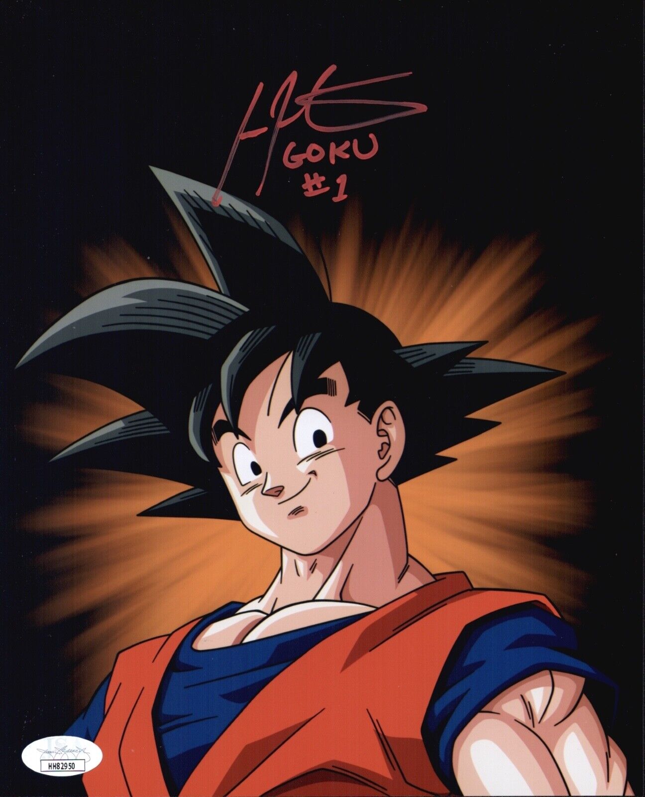 IAN JAMES CORLETT Signed DRAGON BALL Z Goku