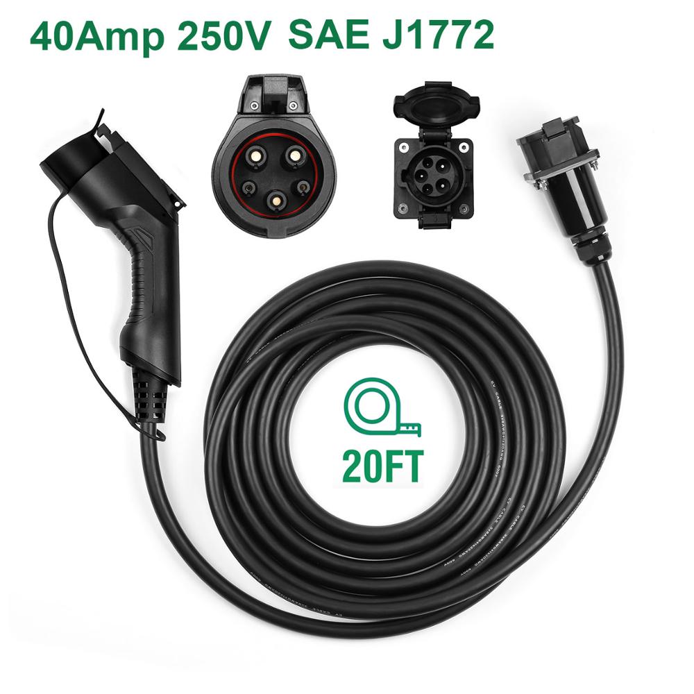 Cars Charger EV Charging Extension Cable Type 1 SAE J1772 32A 40Amp ...