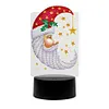 DIY Diamond Painting 7 Color Night Light Lamp Home Decoration Ornament Gift Kit(Xmas Moon)