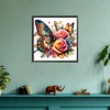 Diamond Painting-DIY Full Round Dril Butterfly Rose