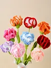 (Finished Product)Crochet Carnation Artificial Carnation Exquisite Aesthetic for Gift Home Office Decor