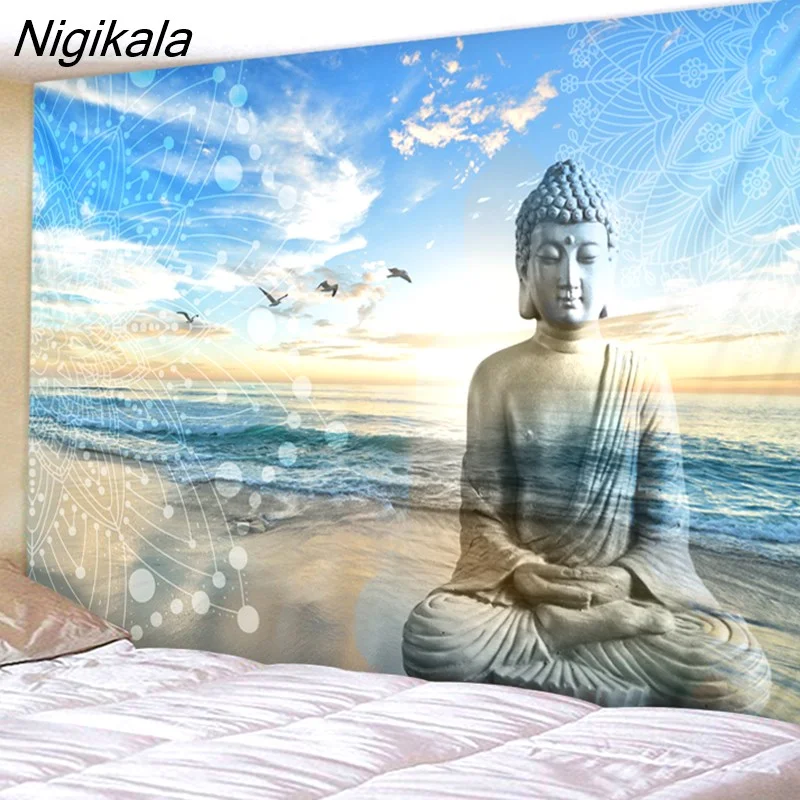 Nigikala Statue Tapestry Twin Hippie Wall Hanging Bedspread Throw Cover Bohemian Beach Mat Table Cloths Home Art Decor Blanket