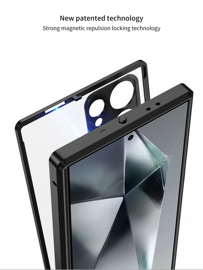 Samsung S25U Metal Magnetic Half-cover Anti-fall Protective Cover