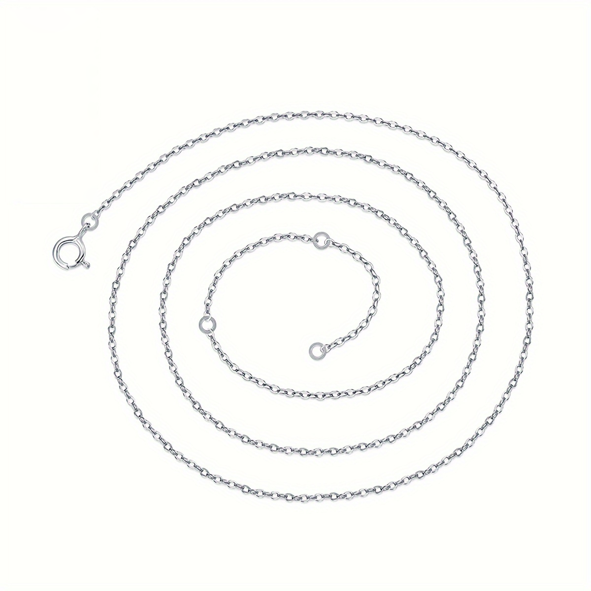1pc Sterling Silver Necklace Chain, 925 Silver, Classic Simple Design, Durable and Hypoallergenic, Perfect for Daily Wea