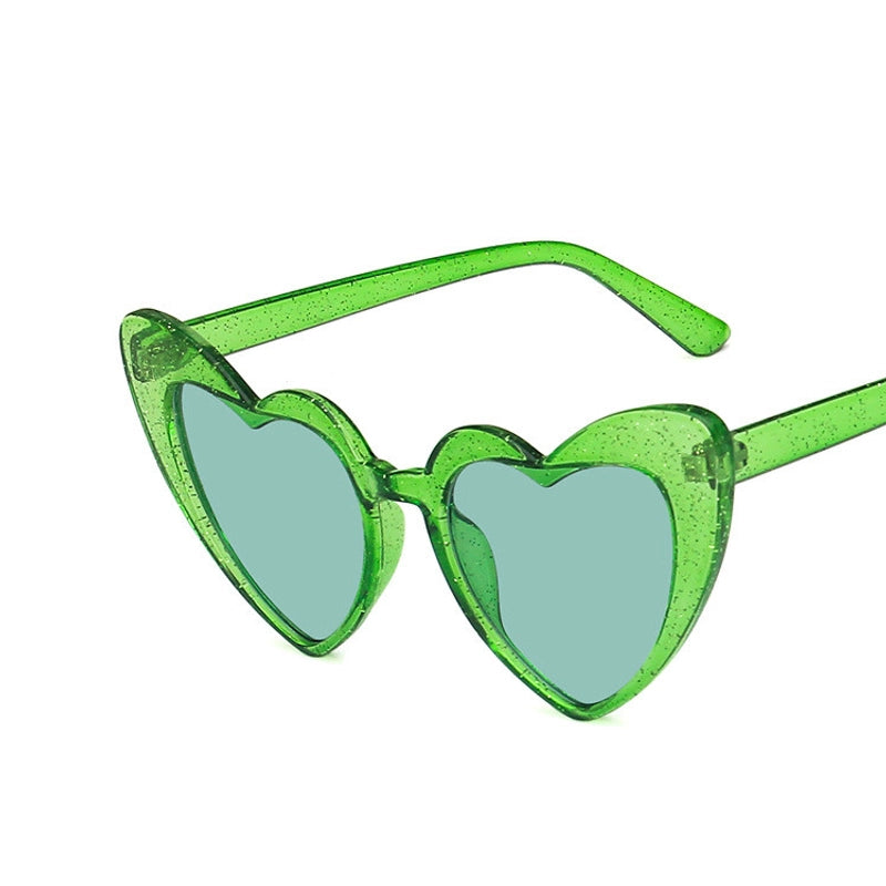 Heart-shaped Frame Sunglasses New Fashion Sunglasses Fluorescent Sunglasses