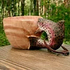 Animal Carving Handcraft Wooden Mug