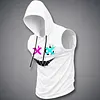 Men's Street-Style Printed Sleeveless Hooded Tank Top by Inlyline