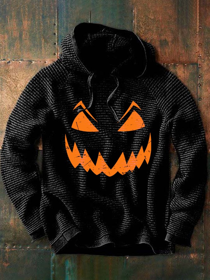 Casual Halloween Print Long Sleeve Hoodie
