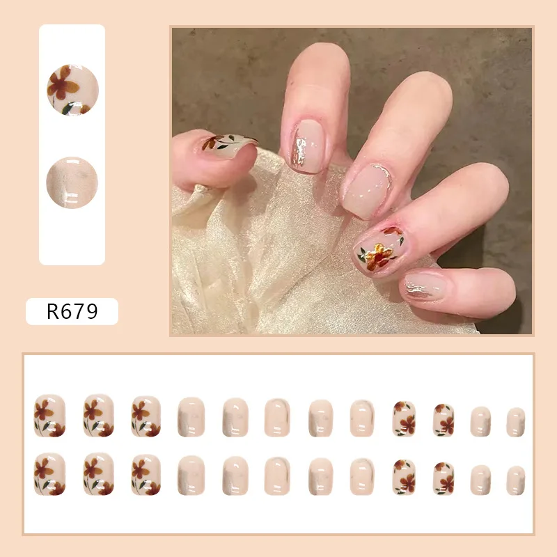 Cnneeds Pink Gradient Coffin Nails – Glossy Press On Nails for Women  