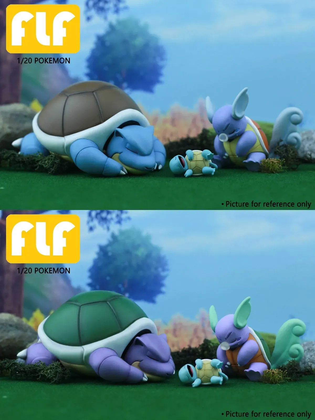 1/20 Scale World Zukan Sleeping Evolution of Squirtle Set - Pokemon ...