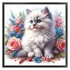 Rose Cat-11CT Stamped Cross Stitch 40*40cm/15.75*15.75in tapestrymarket
